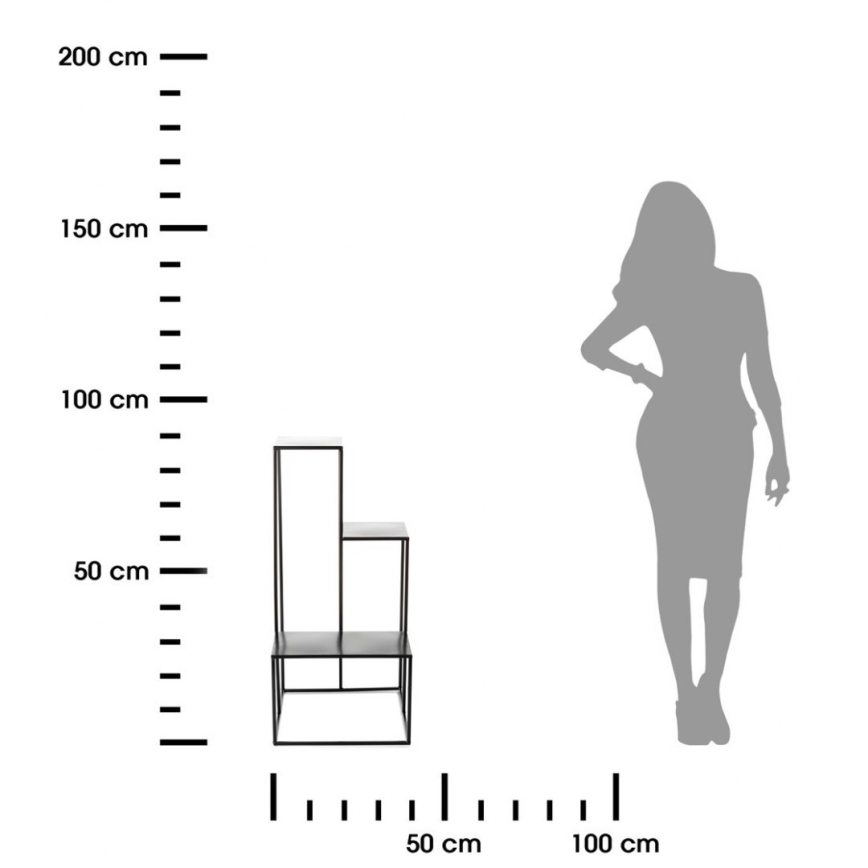Підставка для квітів KASKADA 85x40 см чорна