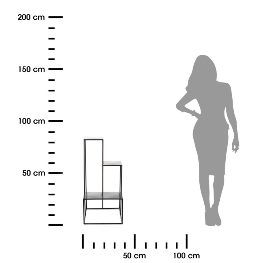 Підставка для квітів KASKADA 85x40 см чорна