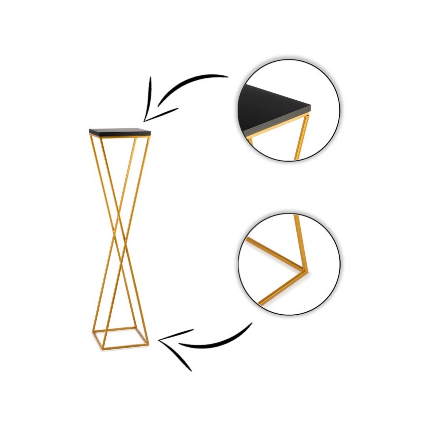 Підставка для квітів LOFT 100x24 см золота/чорна