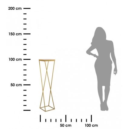Підставка для квітів LOFT 100x24 см золота/коричнева