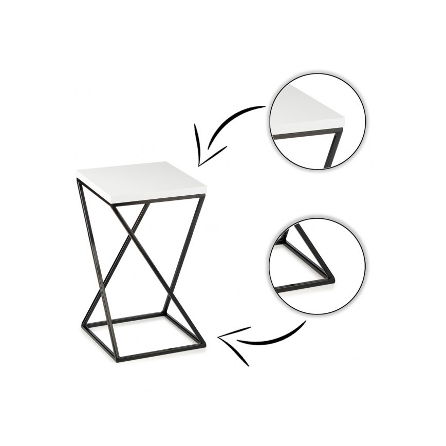 Підставка для квітів LOFT 40x24 см чорний/білий