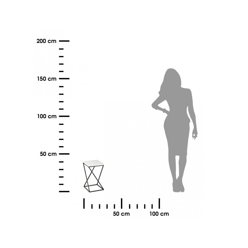 Підставка для квітів LOFT 40x24 см чорний/білий