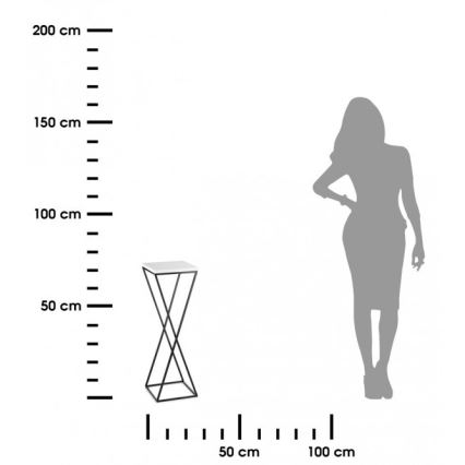 Підставка для квітів LOFT 70x24 см чорна/біла