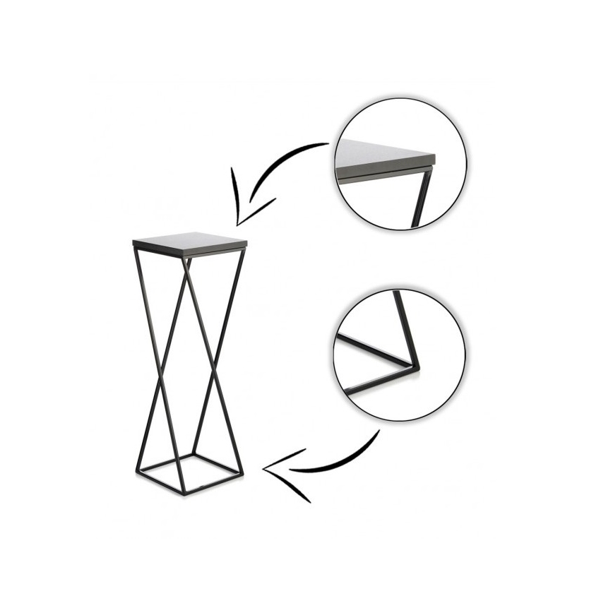 Підставка для квітів LOFT 70x24 см чорна