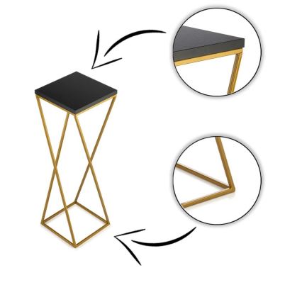 Підставка для квітів LOFT 70x24 см золото/чорний