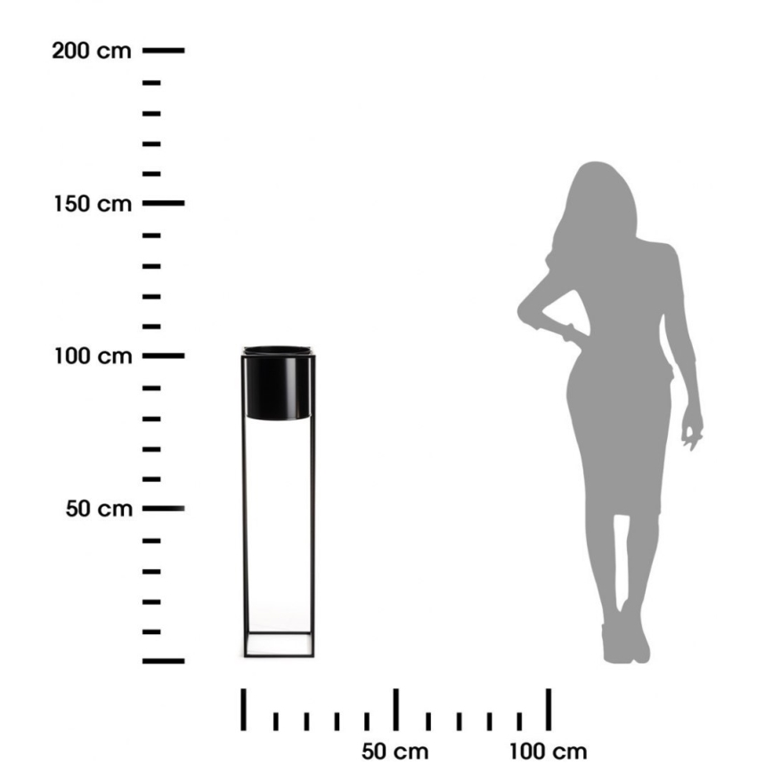 Підставка для квітів RING 100x23 см чорна