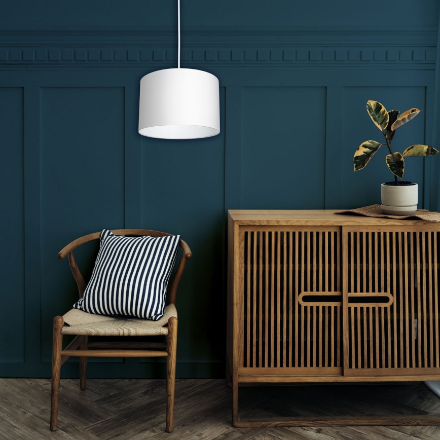 Люстра на тросі ARDEN 1xE27/60W/230V діам. 25 см біла