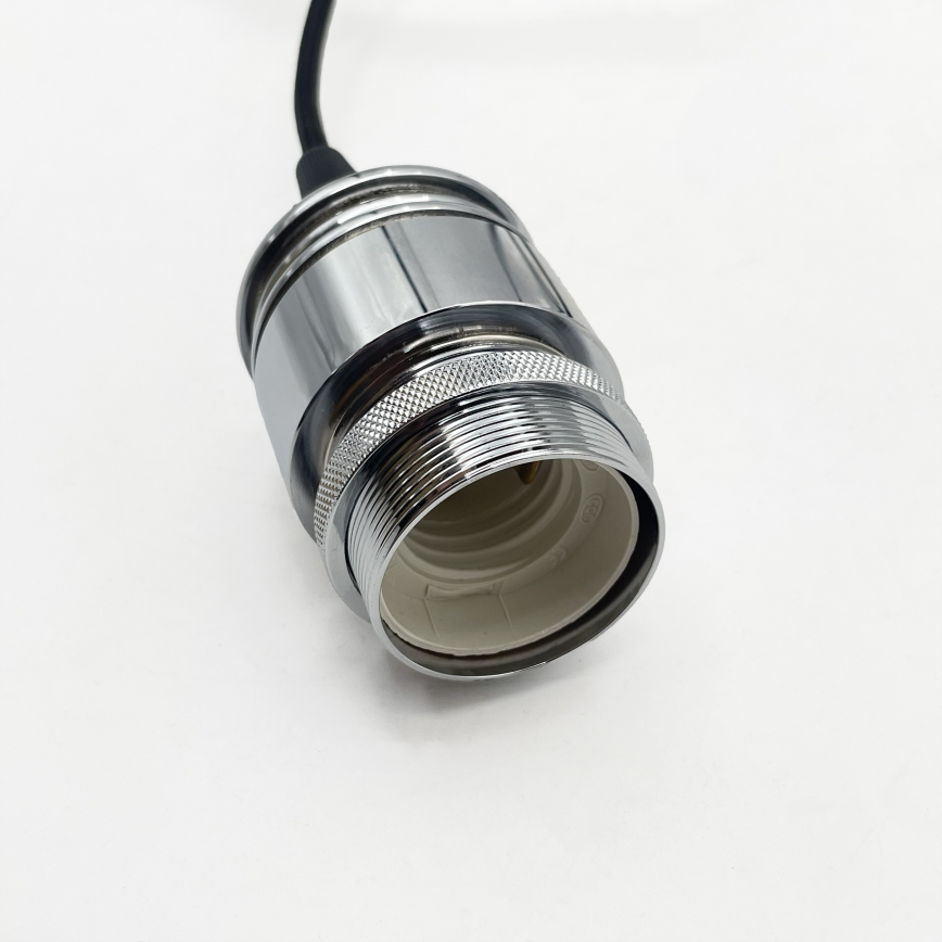 Підвіс на шнурі JULL 1xE27/15W/230V глянцевий хром/прозоре скло