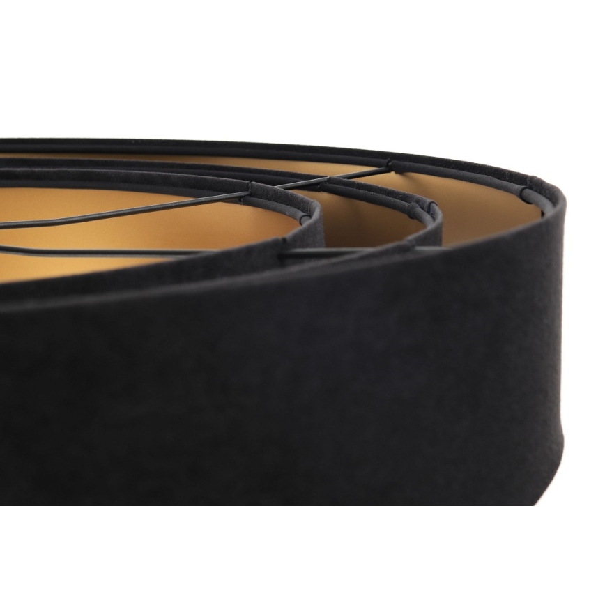 Люстра на тросі TRINITI 1xE27/60W/230V чорний/золотий