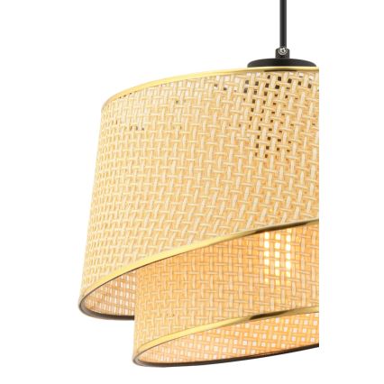 Підвісна лампа BARETTE 1xE27/60W/230V коричнева/золота