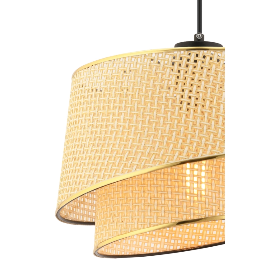Підвісна лампа BARETTE 1xE27/60W/230V коричнева/золота
