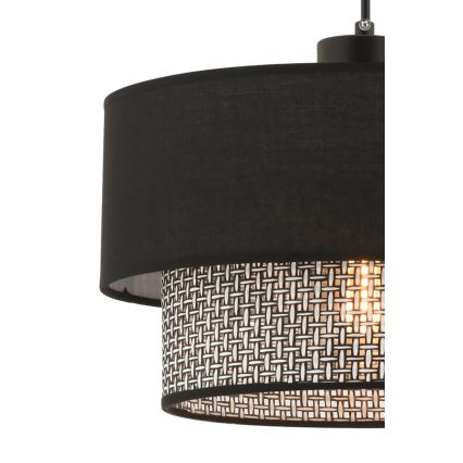 Підвісна лампа ECHO 1xE27/60W/230V чорна/серая
