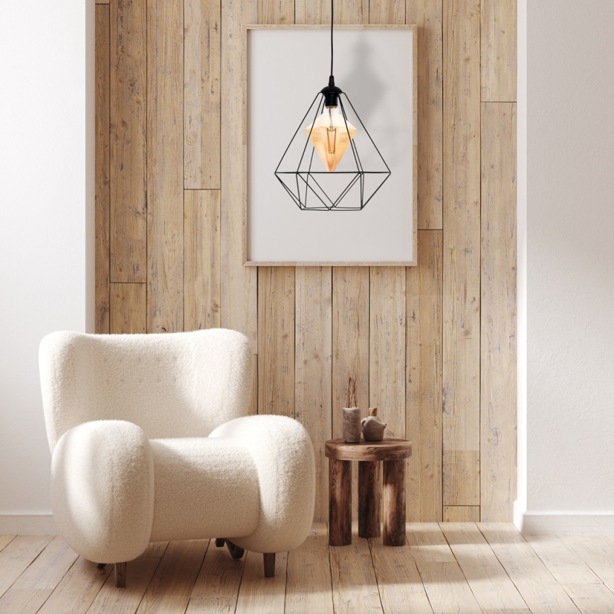 Підвісна LED люстра ALAMBRE 1xE27/4W/230V чорний