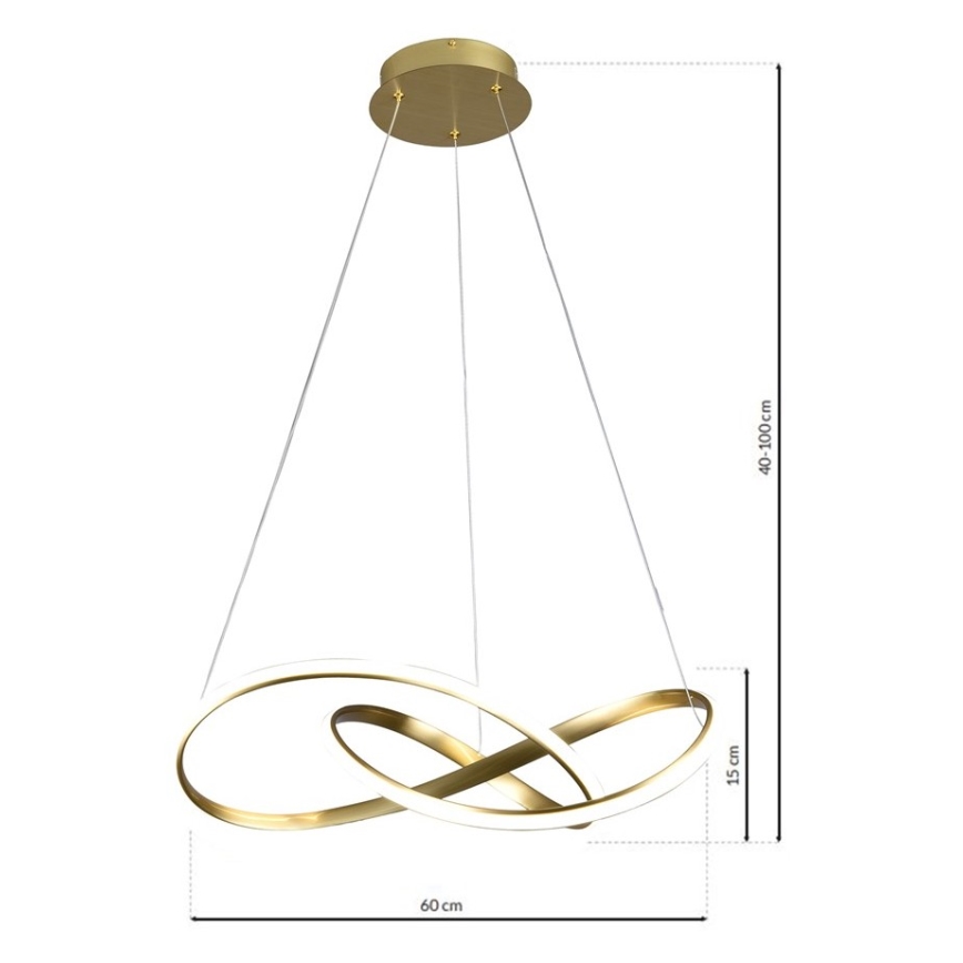 Підвісна LED люстра CAPPIO LED/36W/230V золотий