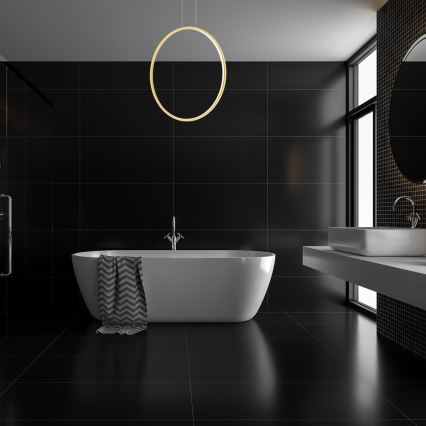 Підвісна LED люстра для ванної кімнати SATURNO LED/46W/230V IP44 золотий