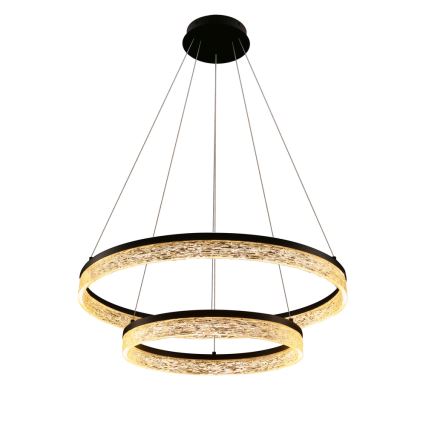 Підвісна LED-люстра FROZI, 38 Вт, 230 В, діаметр 60 см, чорна