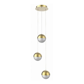Підвісна LED люстра FURNI 3xLED/5W/230V золотий