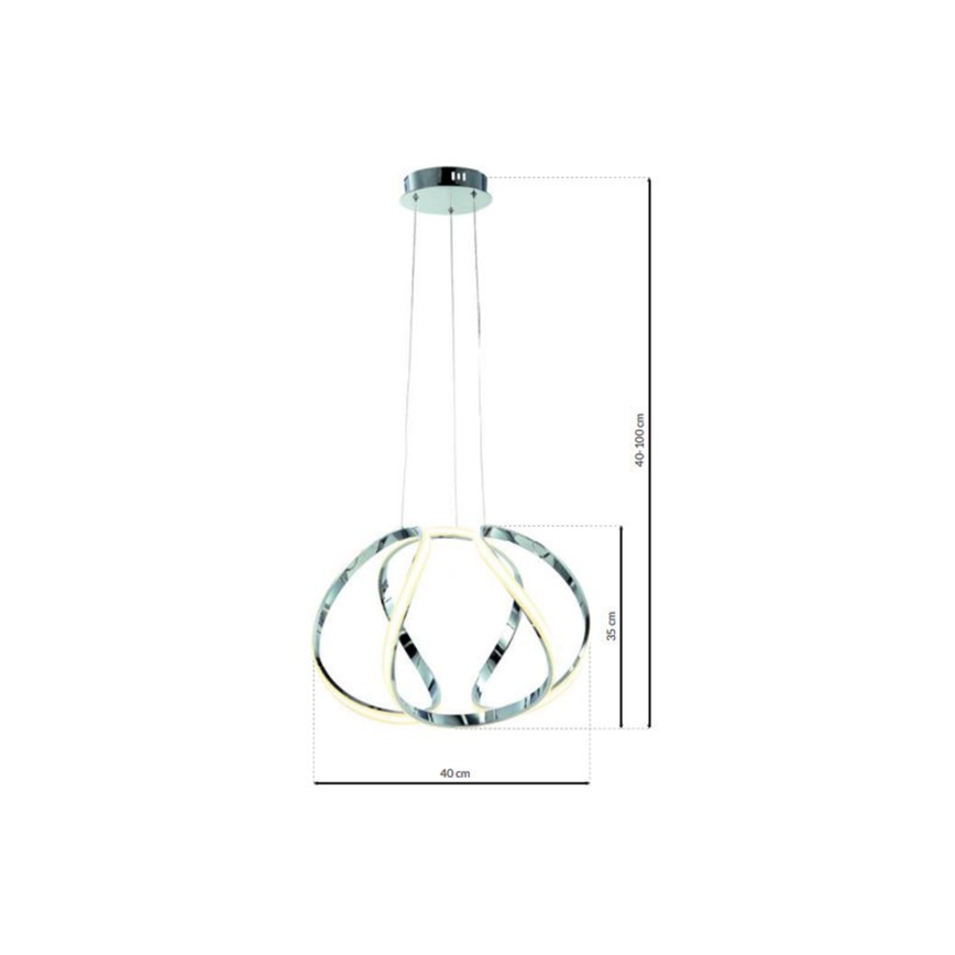 Підвісна LED люстра GLOBE 1xLED/50W/230V