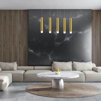 Підвісна LED люстра GOLDIE 5xLED/25W/230V золотий