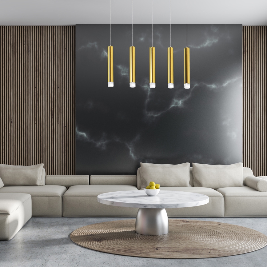 Підвісна LED люстра GOLDIE 5xLED/25W/230V золотий