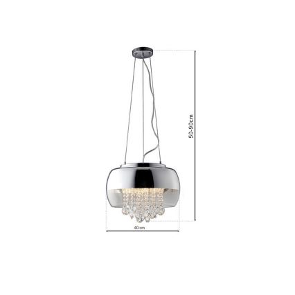 Підвісна LED люстра LUNA 1xE14/40W/230V