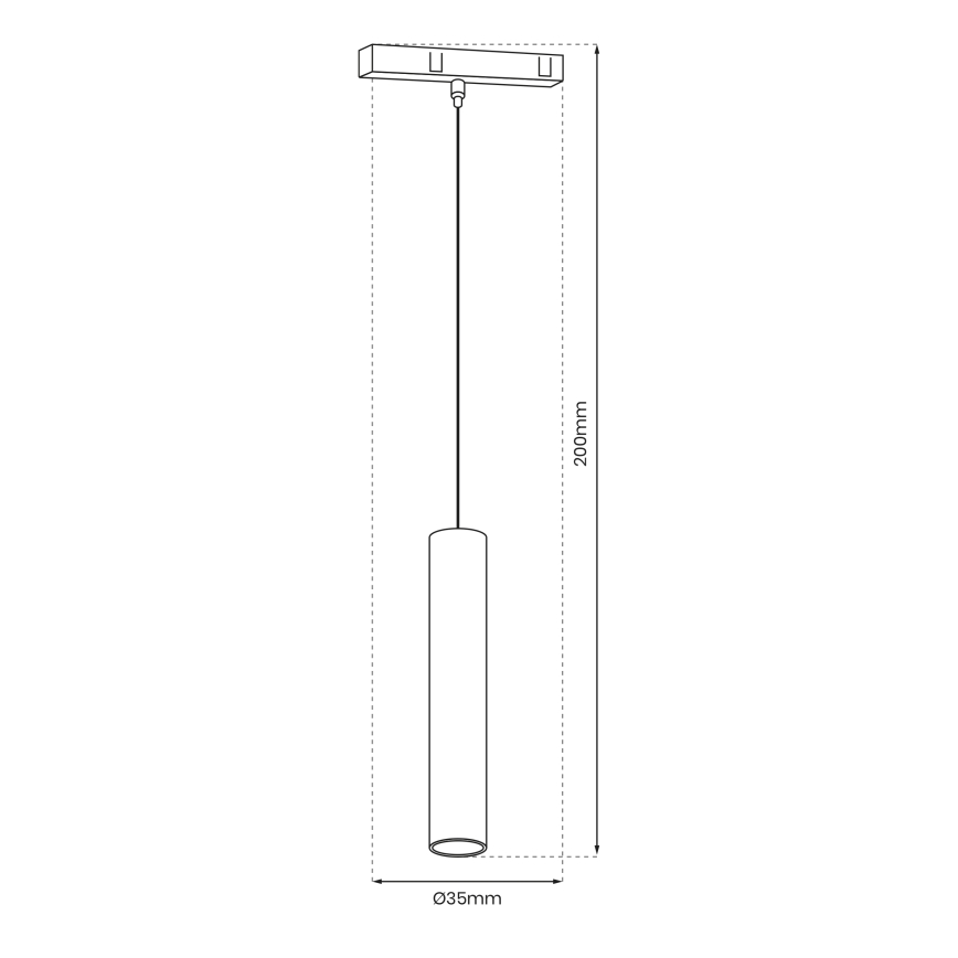 Підвісна LED люстра MAGNETIC TRACK 1xLED/7W/48V