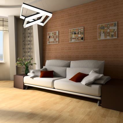 Підвісна LED люстра NERO 2xLED/80W/230V