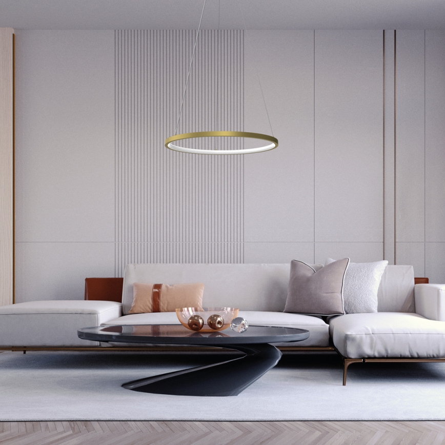 Підвісна LED люстра ROTONDA LED/27W/230V золотий