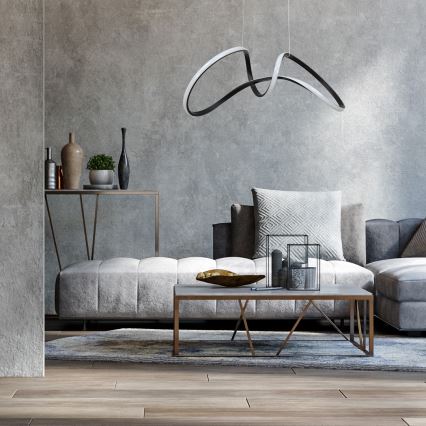 Підвісна LED люстра TESORO LED/48W/230V чорний