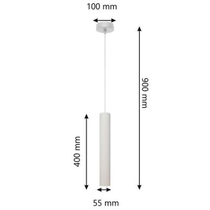 Підвісна LED люстра TUBA 1xGU10/4,8W/230V білий