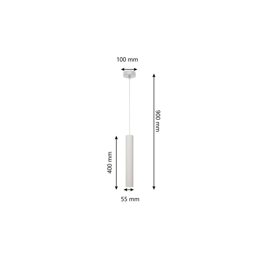 Підвісна LED люстра TUBA 1xGU10/4,8W/230V білий