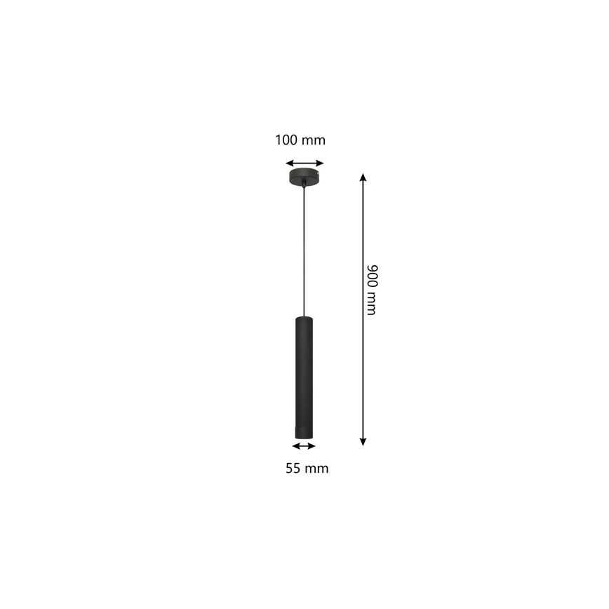 Підвісна LED люстра TUBA 1xGU10/4,8W/230V чорний