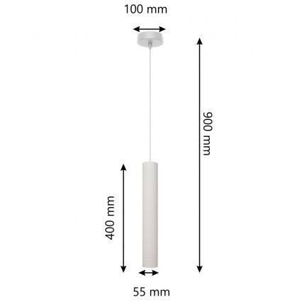 Підвісна LED люстра TUBA 1xGU10/4,8W/230V сірий/матовий хром