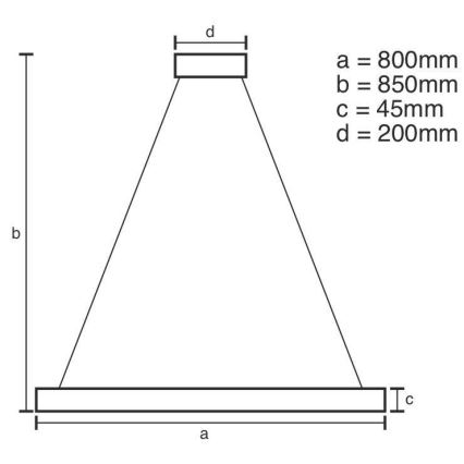 Підвісна LED люстра з регулюванням яскравості LED/100W/230V 3000-6500K + пульт дистанційного керування