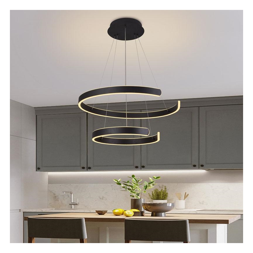 Підвісна LED люстра з регулюванням яскравості LED/120W/230V 3000-6500K + пульт дистанційного керування