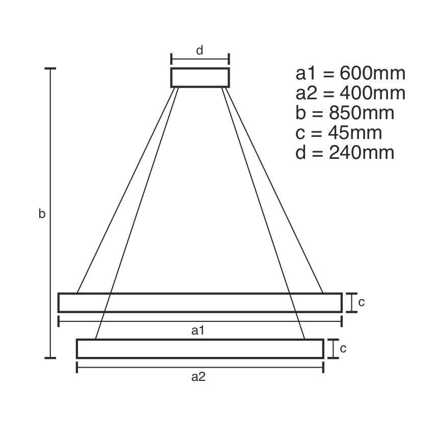 Підвісна LED люстра з регулюванням яскравості LED/120W/230V 3000-6500K + пульт дистанційного керування