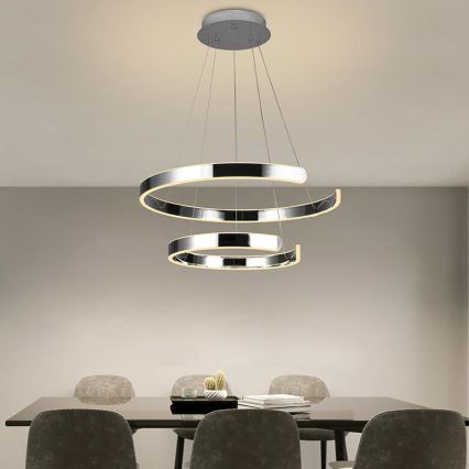Підвісна LED люстра з регулюванням яскравості LED/120W/230V 3000-6500K + пульт дистанційного керування