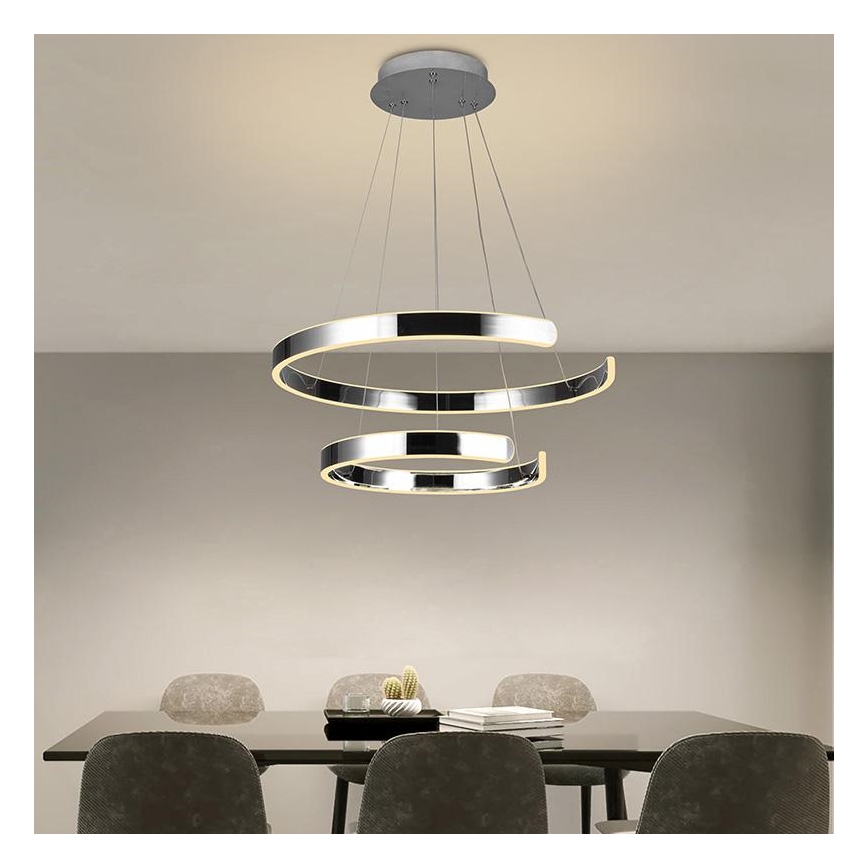 Підвісна LED люстра з регулюванням яскравості LED/120W/230V 3000-6500K + пульт дистанційного керування