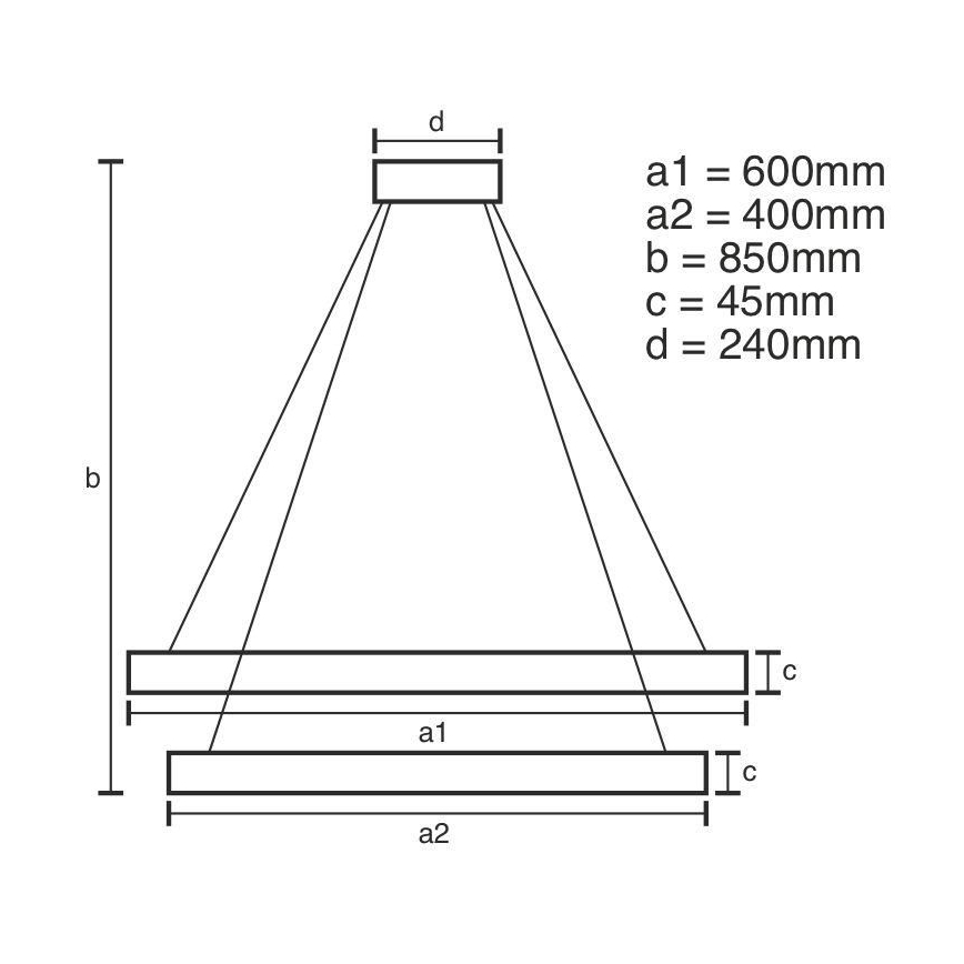 Підвісна LED люстра з регулюванням яскравості LED/120W/230V 3000-6500K + пульт дистанційного керування