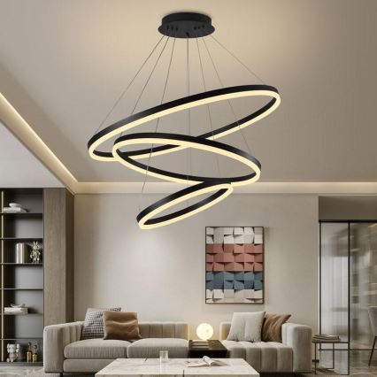 Підвісна LED люстра з регулюванням яскравості LED/125W/230V 3000-6500K + пульт дистанційного керування