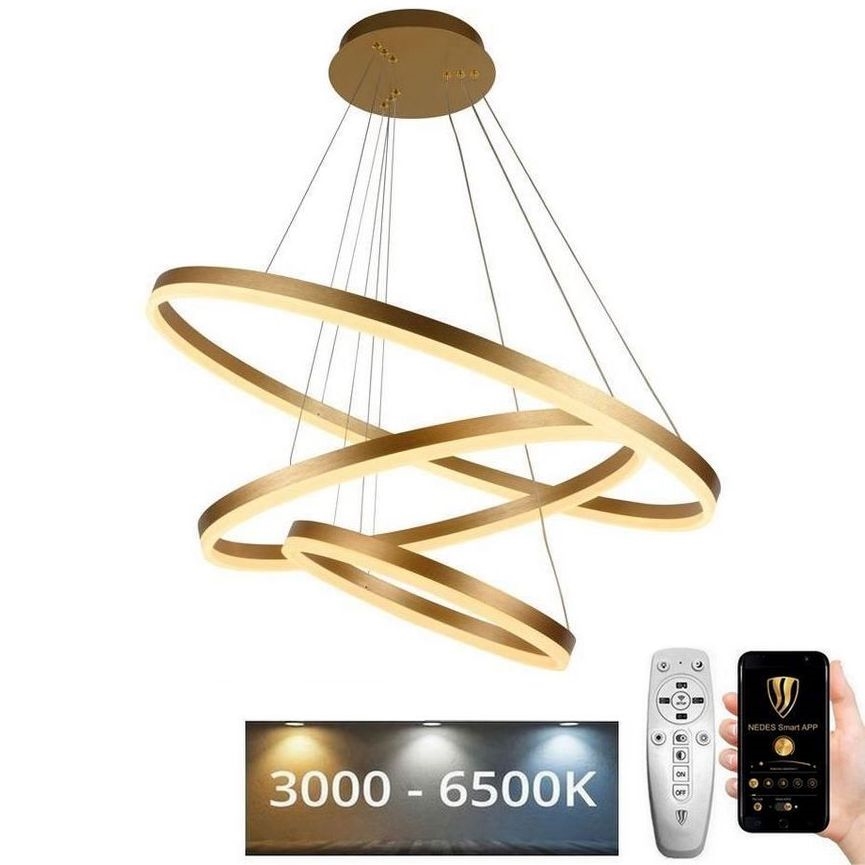 Підвісна LED люстра з регулюванням яскравості LED/125W/230V 3000-6500K + пульт дистанційного керування