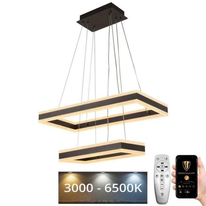 Підвісна LED люстра з регулюванням яскравості LED/130W/230V 3000-6500K + пульт дистанційного керування