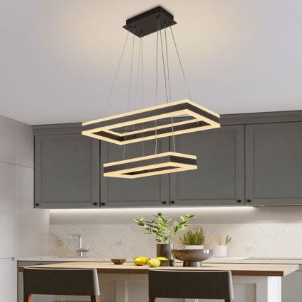 Підвісна LED люстра з регулюванням яскравості LED/130W/230V 3000-6500K + пульт дистанційного керування
