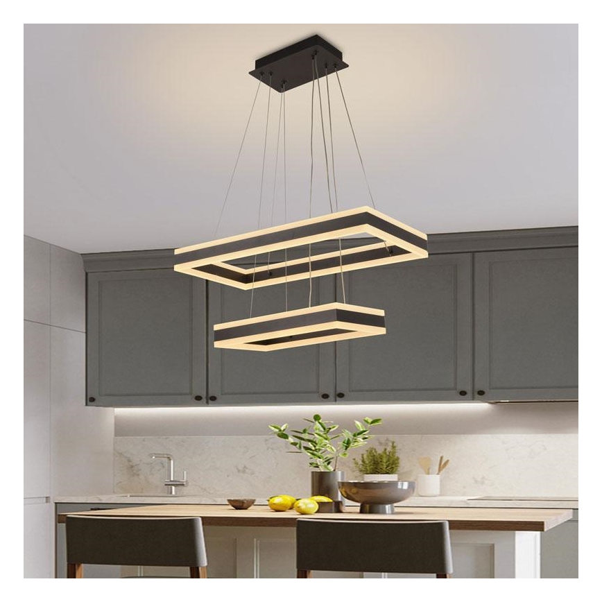 Підвісна LED люстра з регулюванням яскравості LED/130W/230V 3000-6500K + пульт дистанційного керування