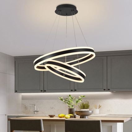 Підвісна LED люстра з регулюванням яскравості LED/135W/230V 3000-6500K + пульт дистанційного керування