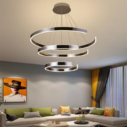 Підвісна LED люстра з регулюванням яскравості LED/220W/230V 3000-6500K + пульт дистанційного керування