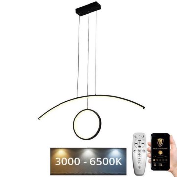 Підвісна LED люстра з регулюванням яскравості LED/55W/230V 3000-6500K + дистанційне керування