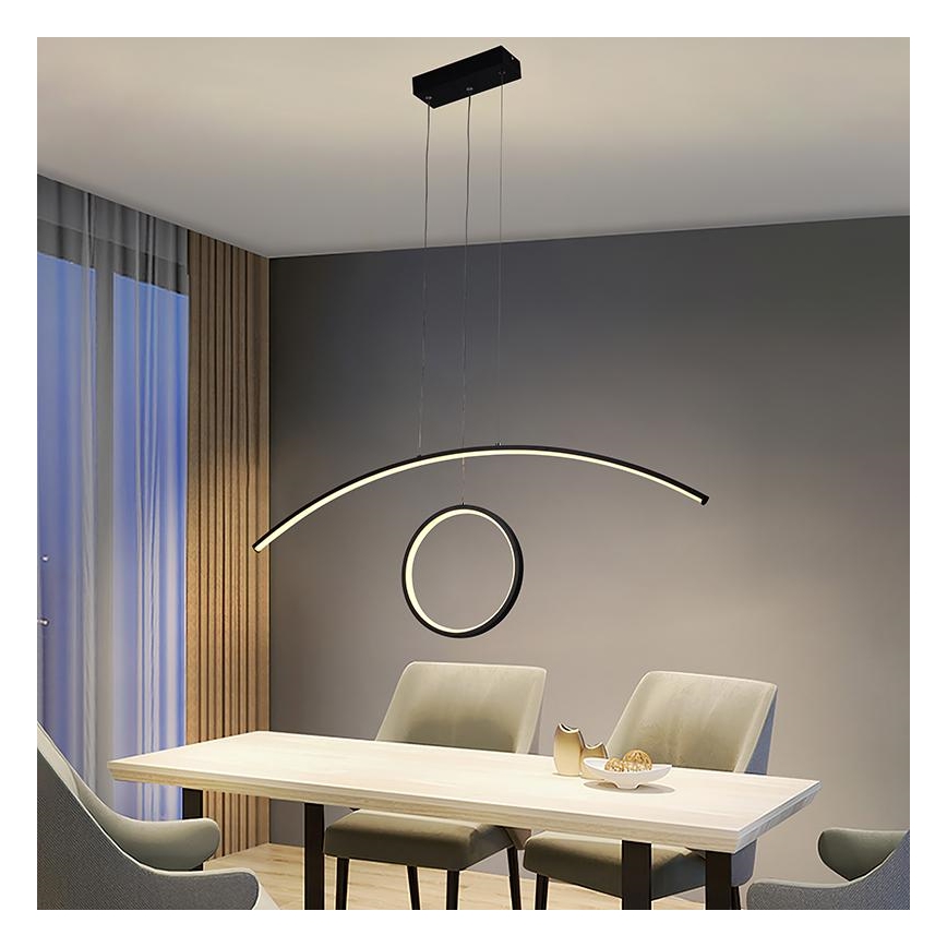 Підвісна LED люстра з регулюванням яскравості LED/55W/230V 3000-6500K + дистанційне керування