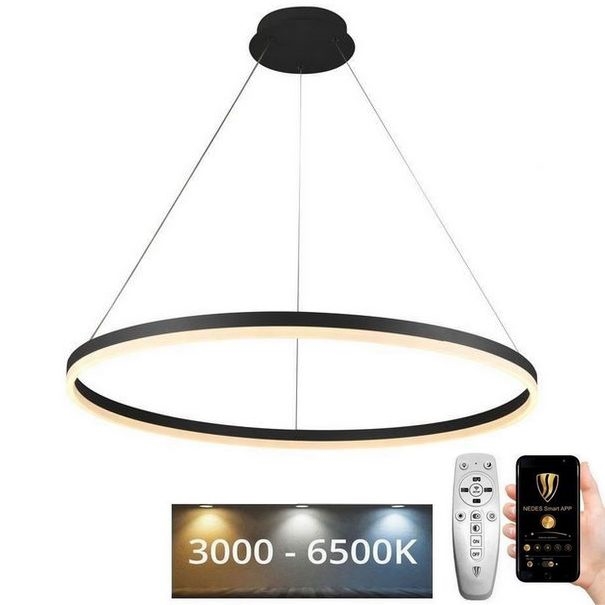 Підвісна LED люстра з регулюванням яскравості LED/55W/230V 3000-6500K + пульт дистанційного керування