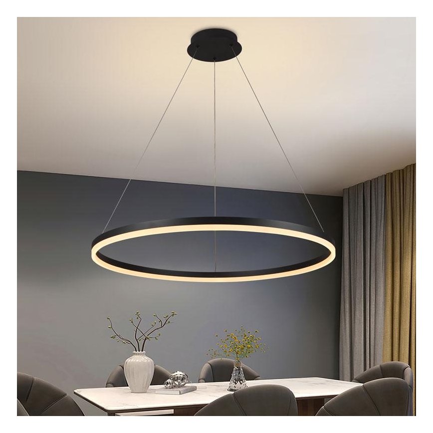 Підвісна LED люстра з регулюванням яскравості LED/55W/230V 3000-6500K + пульт дистанційного керування